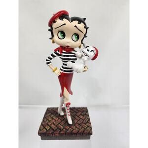 Betty Boop & Pudgy Dog Berets "Ooh La La" Danbury Mint Paris French Figurine